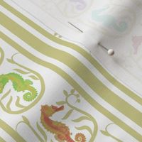 Seahorse Stripe Brights on Taupe