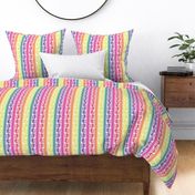 Seahorse Stripe Rainbow on White