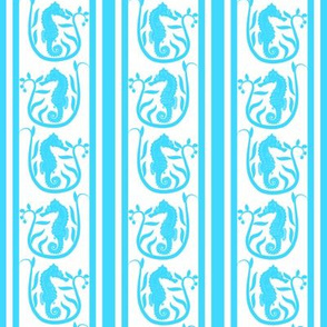 Seahorse Stripe Aqua