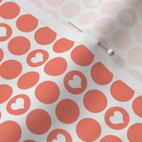 Coral heart polka dots (limited palette) by Su_G