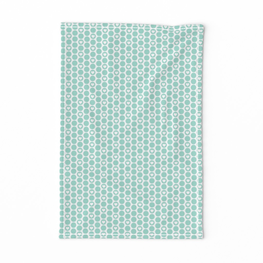 Mint heart polka dots (limited palette) by Su_G_©SuSchaefer