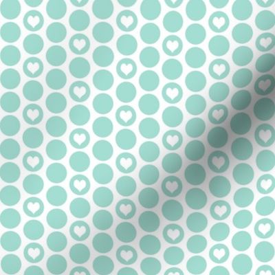 Mint heart polka dots (limited palette) by Su_G_©SuSchaefer