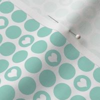 Mint heart polka dots (limited palette) by Su_G_©SuSchaefer