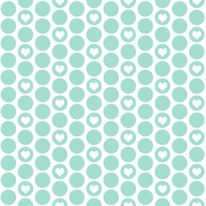 Mint heart polka dots (limited palette) by Su_G_©SuSchaefer