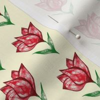 Dainty Fantasy Flowers on Magnolia Cream - Medium Scale