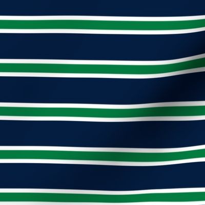 rugby stripe || kelly green and navy