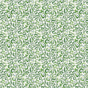 Blue Dotted Green Squiggles