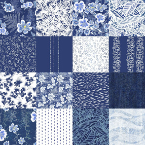 Aloha Indigo 1-Yard Square Sampler