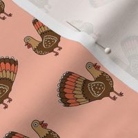 turkey // turkey trot thanksgiving autumn fall peach blush cute bird