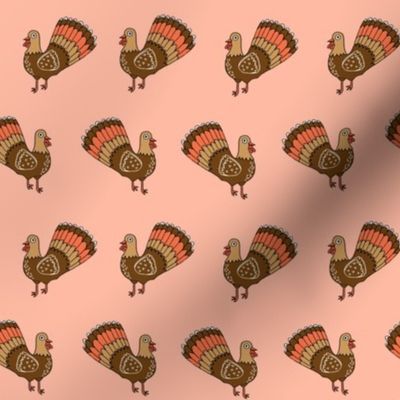 turkey // turkey trot thanksgiving autumn fall peach blush cute bird