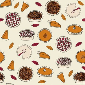 pies // off-white pies cherry pie pumpkin pie pecan pie food baking autumn fall 