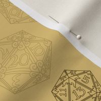 D20 Dice Gold Small