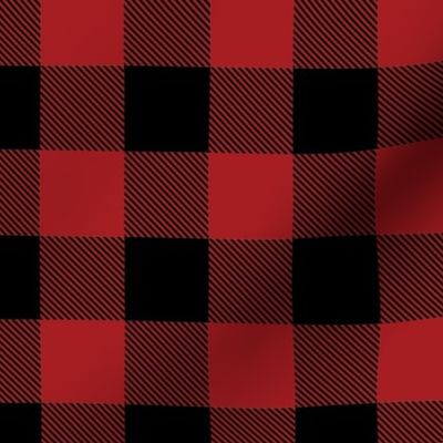 Buffalo Check Flannel Plaid Red Black