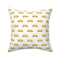 Sweet American school bus design for back to school fabric and fashion for kids