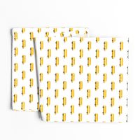 Sweet American school bus design for back to school fabric and fashion for kids