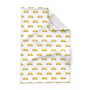 Sweet American school bus design for back to school fabric and fashion for kids