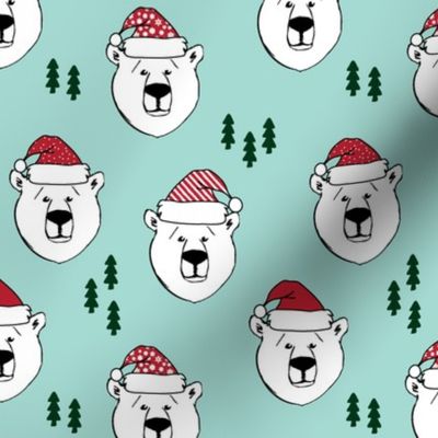 polar bear with hats || holiday 