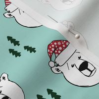 polar bear with hats || holiday 