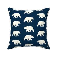 Bear Hike //Navy- Ivory bears