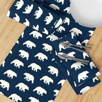 Bear Hike //Navy- Ivory bears