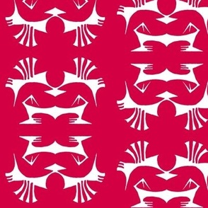 ISLAND TRIBAL PRINT 2 - Red and White