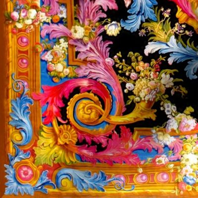 1 baroque wings leaves leaf floral bows ribbons hearts flowers floral arrows torches crowns royalty france french medals coat of arms fleur de lis lily  shojo magical girls mahou kei   inspired rococo acanthus horns plenty gold shells antique sh