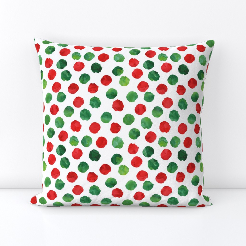 watercolor spots || red and green 