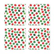 watercolor spots || red and green 