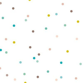 Colorful sprinkle confetti fun little dots and circles spots snow flakes gender neutral