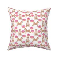 shiba inu dog donuts pink sprinkles cute dog fabric for dog owners japanese shiba inu fabric