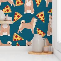 shiba inu dog cute food pizza fabric best shiba inu dog fabric for japanese shiba inu dog owners