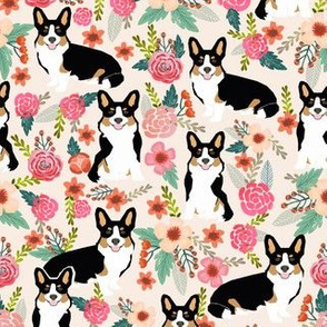 corgi black and tan tri colored welsh cardigan corgi fabric cute corgi design