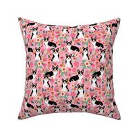 corgi tri colored cute dog pink florals flowers corgi best corgi fabric