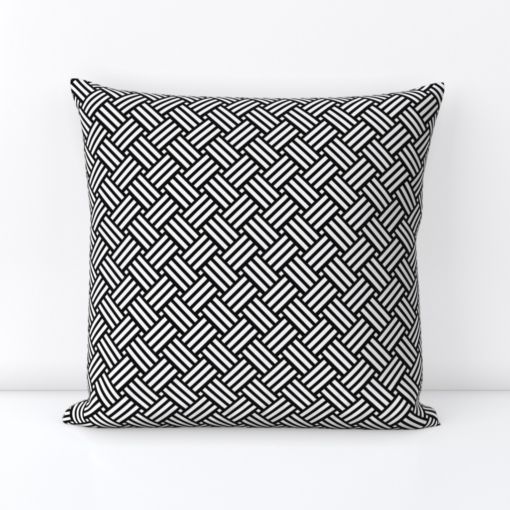 Geometric Basket Weave - Black & White