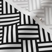 Geometric Basket Weave - Black & White