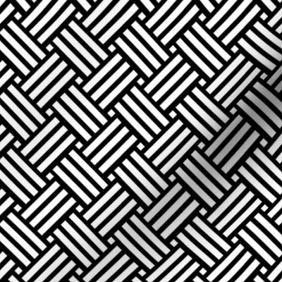 Geometric Basket Weave - Black & White