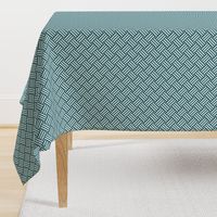 Geometric Basket Weave - Ocean