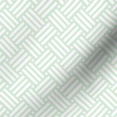 Geometric Basket Weave - Mint