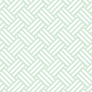 Geometric Basket Weave - Mint