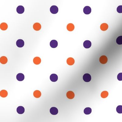 Orange and purple team color_Dot_White