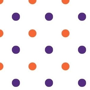 Orange and purple team color_Dot_White