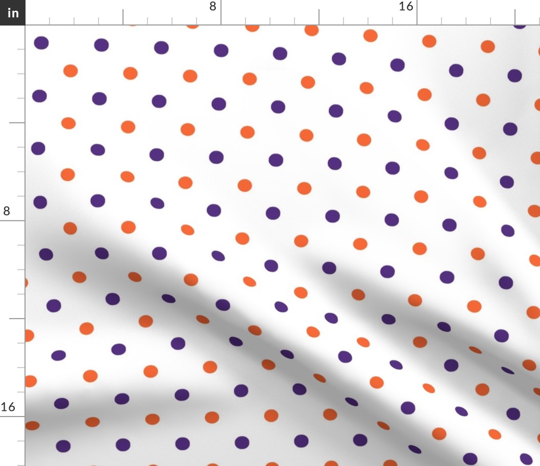 Orange and purple team color_Dot_White