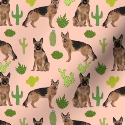 german shepherd dog cute cactus blush trendy desert plants cacti succulents dog dogs pet dog german shepherds