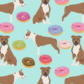 staffordshire terrier dog mint donuts doughnuts cute dogs pet pets food donuts