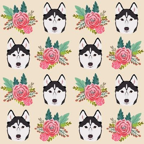 husky dog cute florals flowers husky owners will love this husky fabric