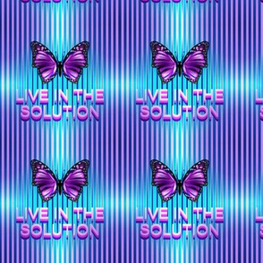 Purple Butterfly Live in the Solution Stripe