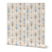 Arrow Feathers - Baby Blue/Cream - CottonWood