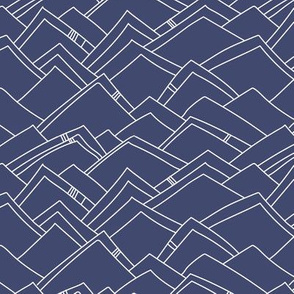 Abstract Mountains - Navy