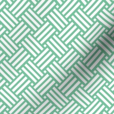 Geometric Basket Weave - Jade