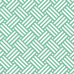 Geometric Basket Weave - Jade